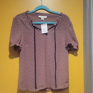 Monteau Mauve Textured Blouse